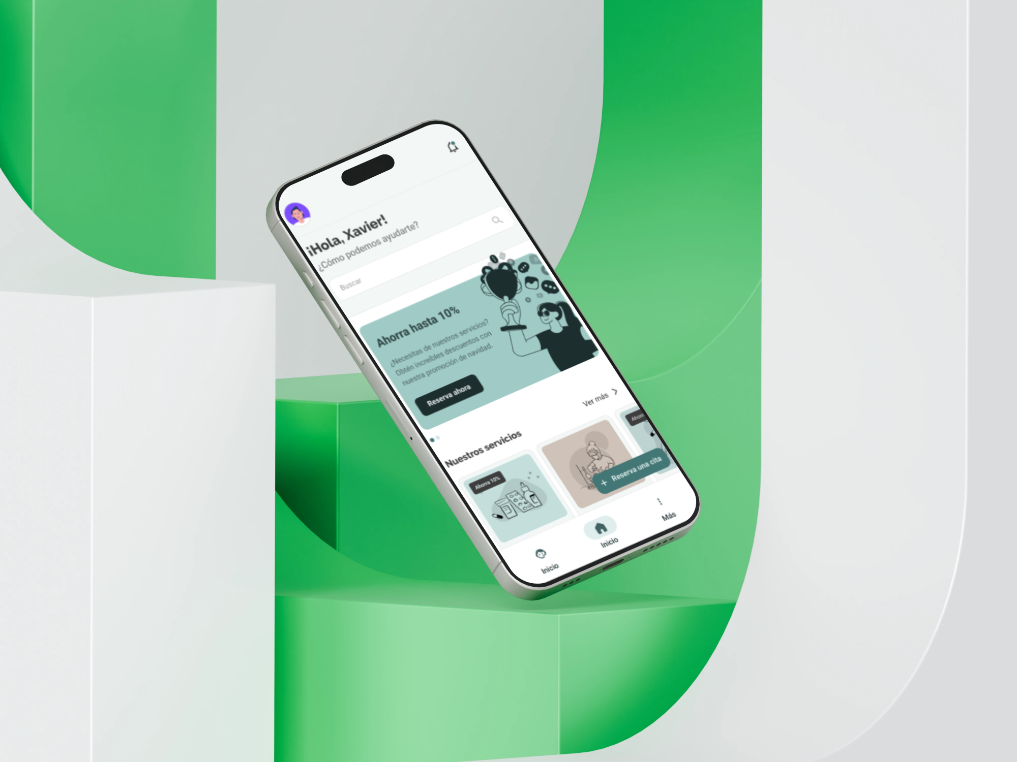 Mobile app design for a dermatology clinic